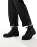 SEQWL lace up boots in black