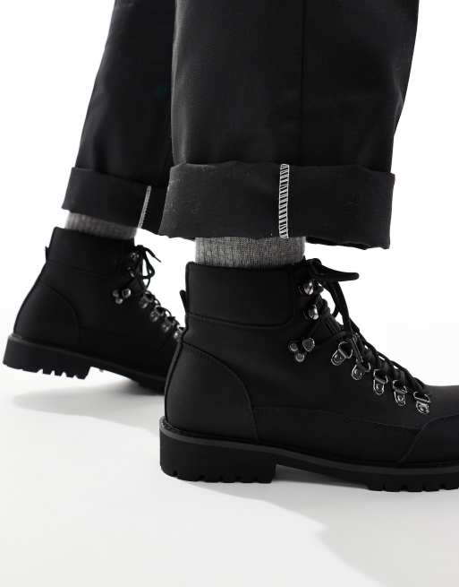 SEQWL lace up boots in black