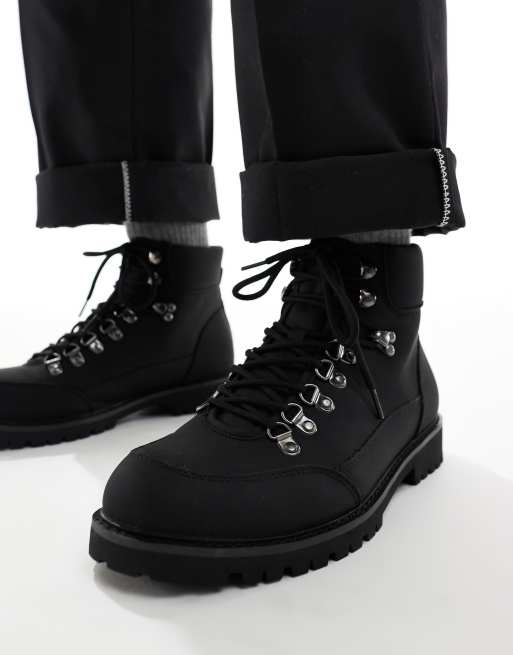 SEQWL lace up boots in black