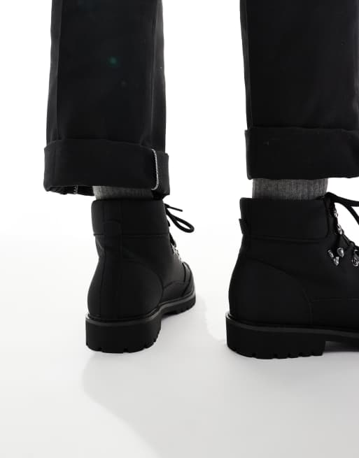 SEQWL lace up boots in black