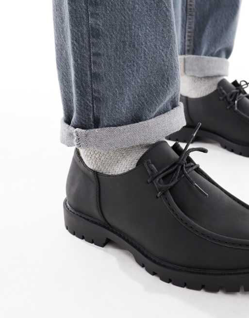 SEQWL lace up shoes in black