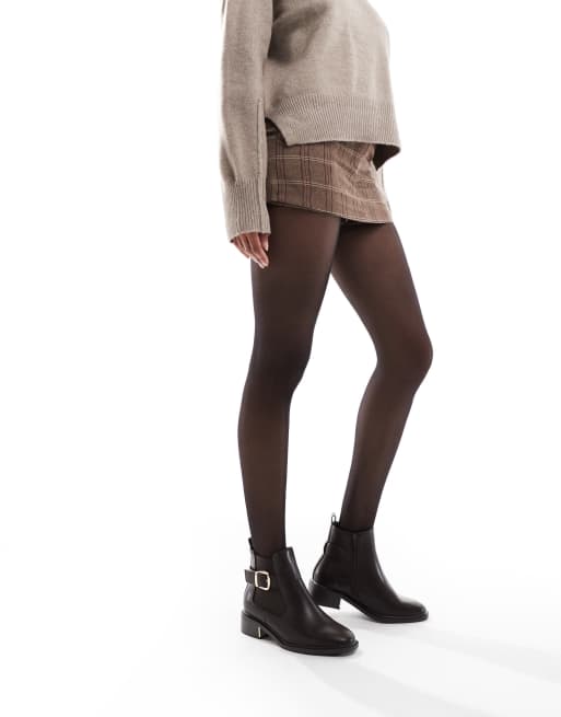 SEQWL - Latte - Bottines Chelsea à boucle et bout effilé - Chocolat, 2 de 4