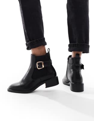 SEQWL - Latte - Elegante Chelsea-Stiefel in Schwarz
