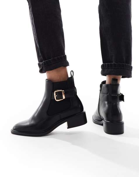 SEQWL Latte refined chelsea boots in black - view 1