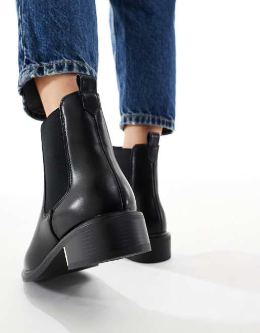 SEQWL Latte refined chelsea boots in black, 3 of 4