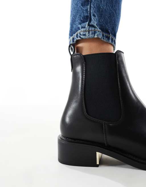 SEQWL Latte refined chelsea boots in black, 4 of 4