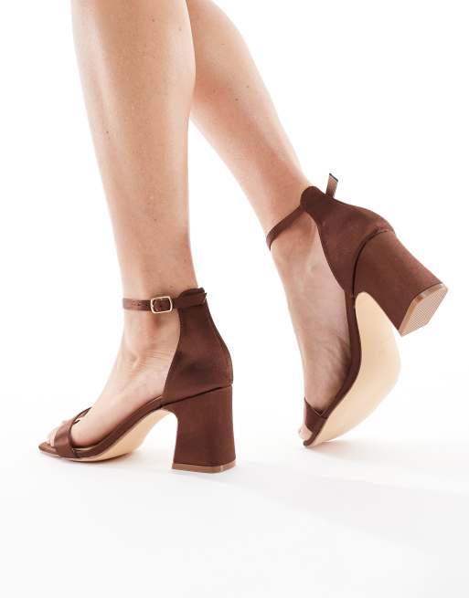 SEQWL – Leal – Brązowe sandały na obcasie, 4 z 4