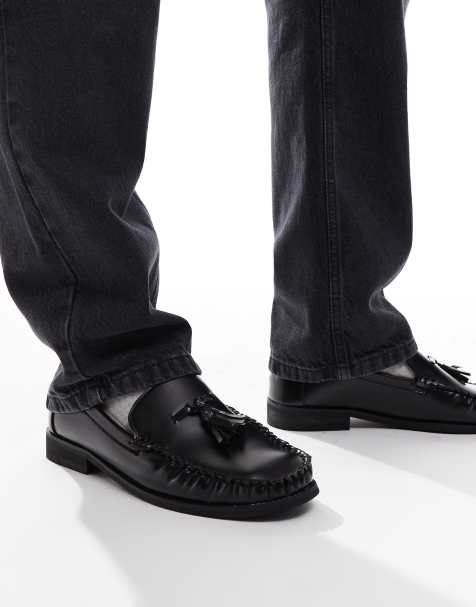 SEQWL – Loafer in Schwarz mit Raffung und Trensendetail - view 1