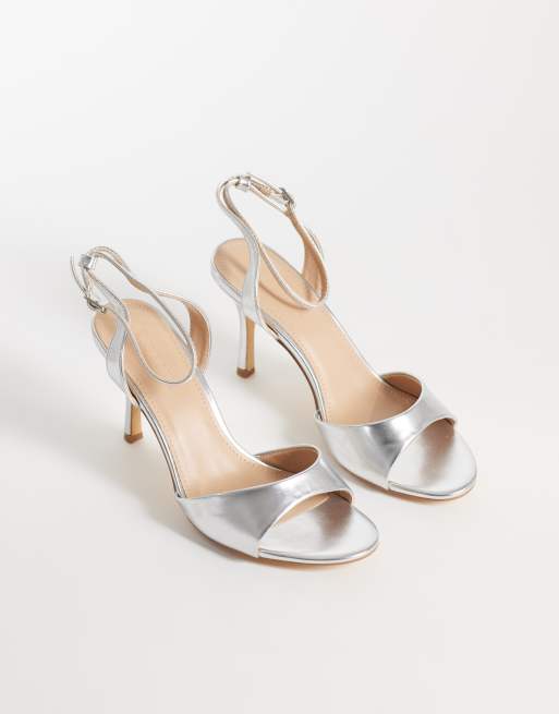 SEQWL Lolly heeled sandal in silver, 2 of 4