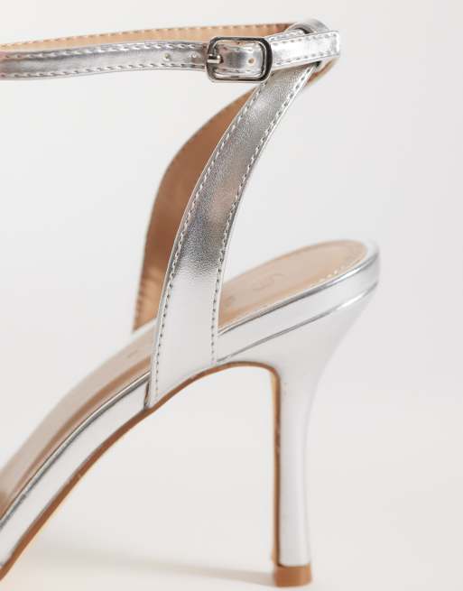 SEQWL Lolly heeled sandal in silver, 4 of 4