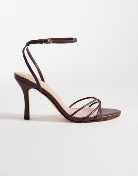 SEQWL Lolly heeled sandals in brown - view 1