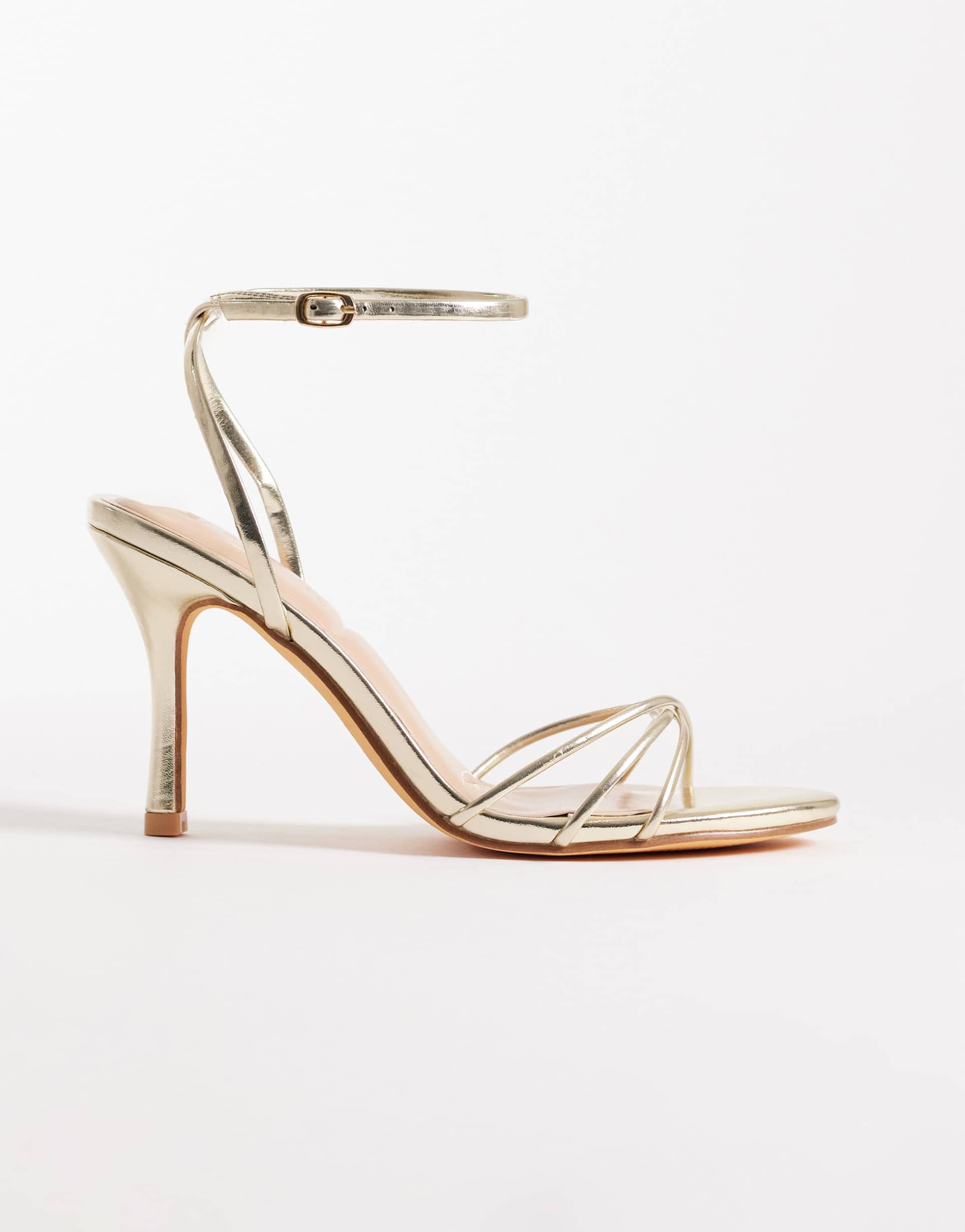seqwl lolly heeled sandals in gold