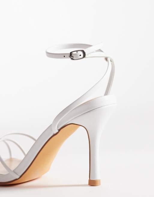 SEQWL - Lolly - Sandalen met hak en brede pasvorm in wit, 3 van 4