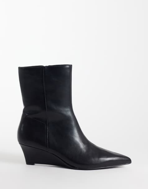 SEQWL Lumiere raffinerade wedge-ankelboots i svart - view 1