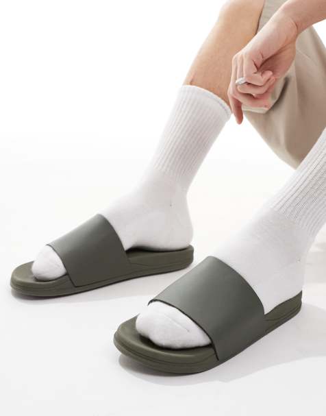 SEQWL – Mamun – Sandalen in Olivgrün mit Riemen - view 1