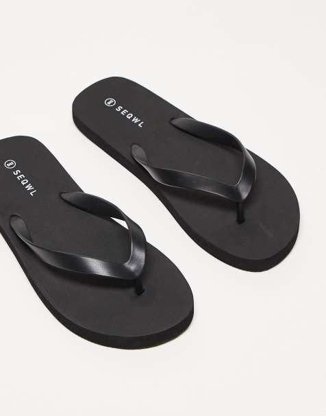 SEQWL - Mamun - Teenslippers in zwart - view 1