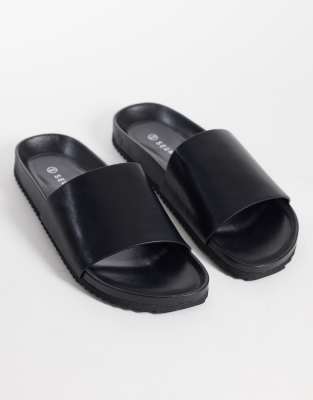 Seqwl Marina Slides In Black