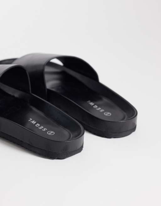 SEQWL - Marina - Slippers van PU in zwart, 4 van 4