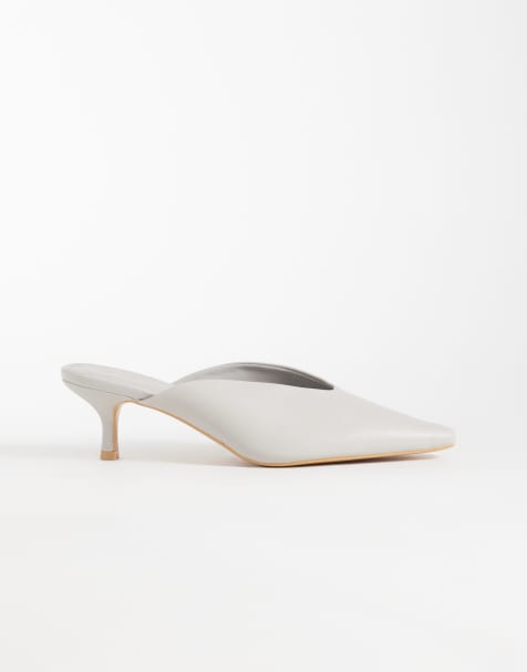 SEQWL Maybach high vamp mules in gray - view 1