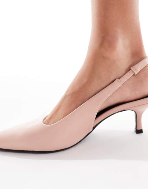 SEQWL – Maybach – Puderrosa skor med taxklackar, hälrem och bred passform, 4 av 4