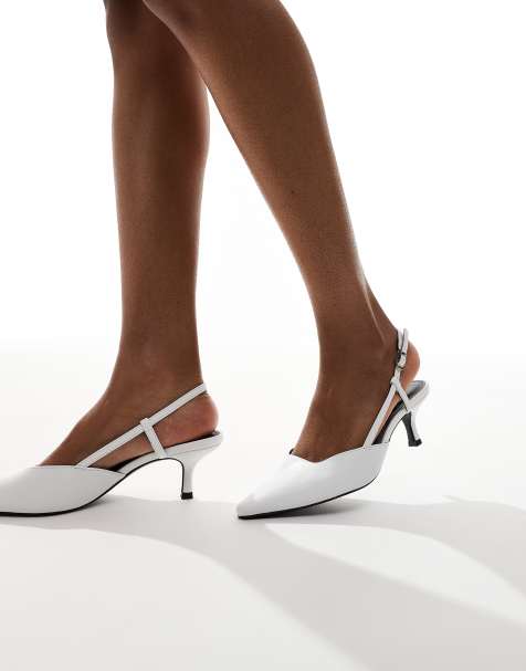 SEQWL Maybach slingback kitten heels in cream - view 1