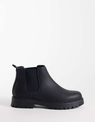 Seqwl Mexton Chunky Chelsea Boots In Black