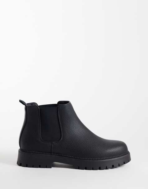 SEQWL Mexton chunky chelsea boots in black - view 1
