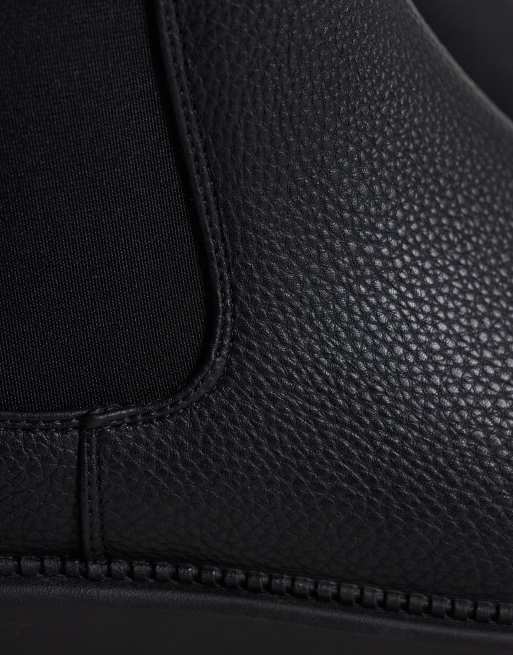 SEQWL Mexton chunky chelsea boots in black, 2 of 4