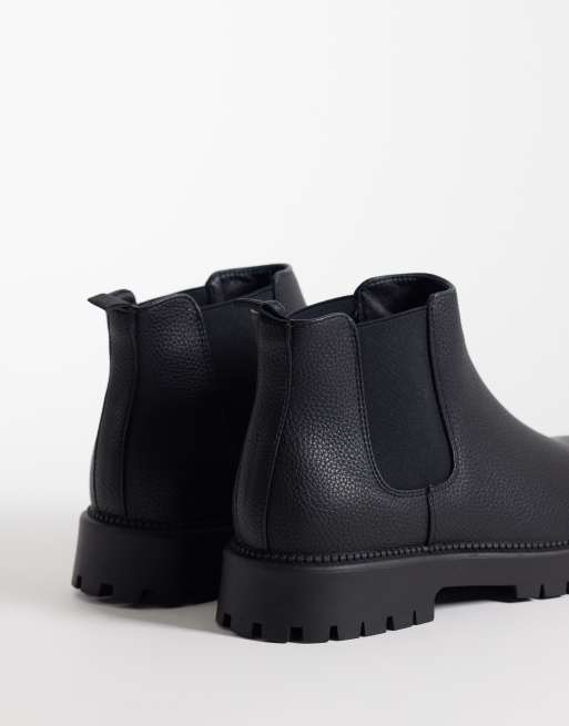 SEQWL Mexton chunky chelsea boots in black, 3 of 4