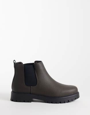 Seqwl Mexton Chunky Chelsea Boots In Brown
