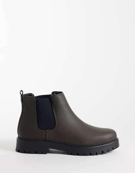 SEQWL Mexton chunky chelsea boots in brown - view 1