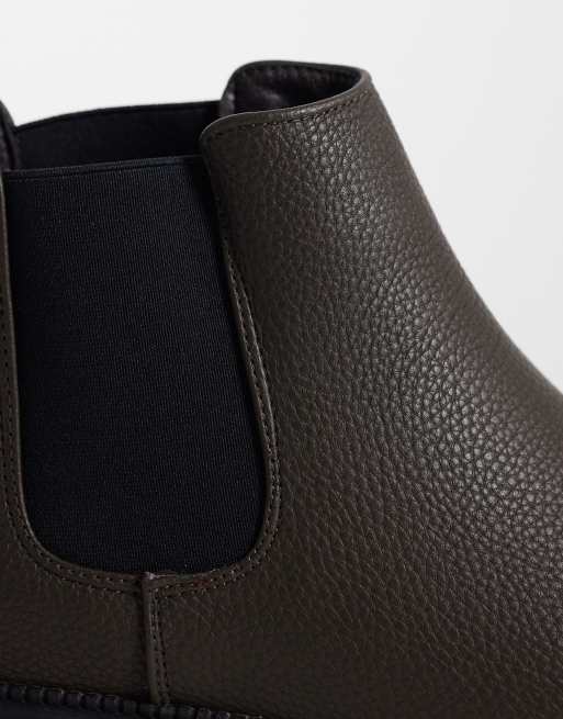 SEQWL Mexton chunky chelsea boots in brown, 2 of 4