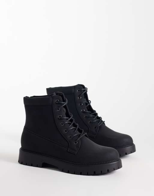 SEQWL Mexton chunky lace up boots in black, 2 of 4