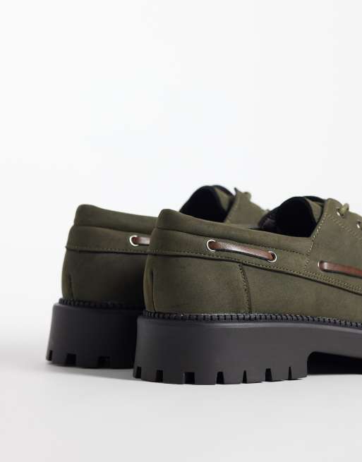 SEQWL Mexton chunky Schnürschuhe in Grün, 4 von 4