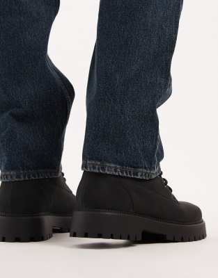 Seqwl Mexton Lace Up Chunky Boots In Black