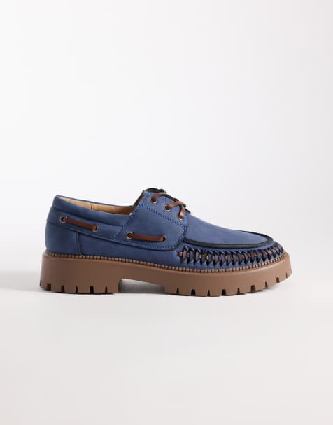 SEQWL - Mexton - Veterschoenen met dikke zool in blauw - view 1