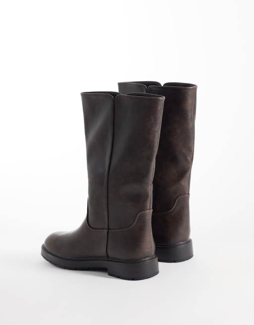 SEQWL Mickey pull on ankle boots in burnished brown, 3 of 4