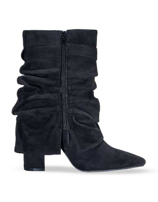 SEQWL Mid calf boots with zip fastening mesh lined casual shoes in black, 3 of 5