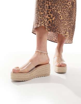  Minelli flatform espadrille wedge in beige