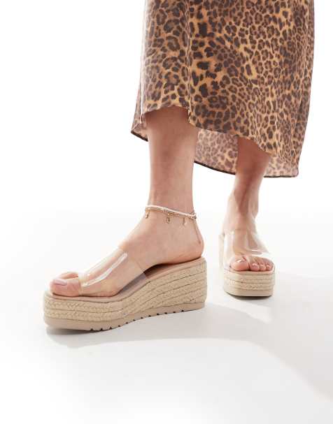 SEQWL Minelli flatform espadrille wedge in beige - view 1