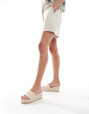 Seqwl Minelli Wedge With Strap In Neutral
