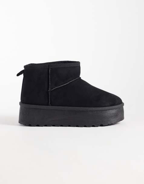 SEQWL mini flatform boots in black - view 1