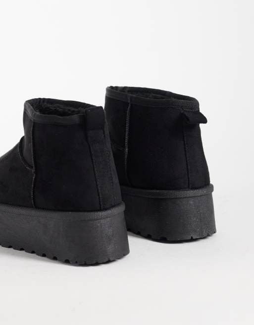 SEQWL mini flatform boots in black, 2 of 4