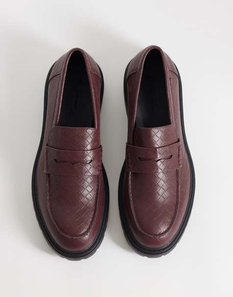 SEQWL - mocasines tejidos chunky en burdeos - view 1