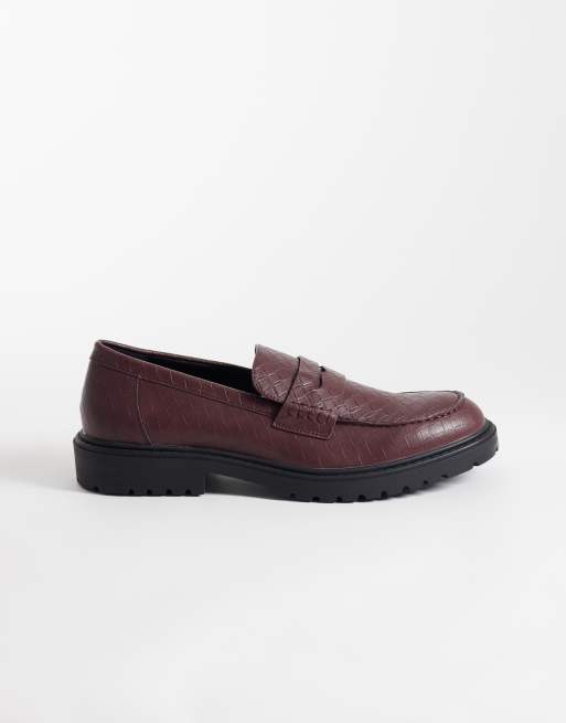 SEQWL - mocasines tejidos chunky en burdeos, 2 de 4