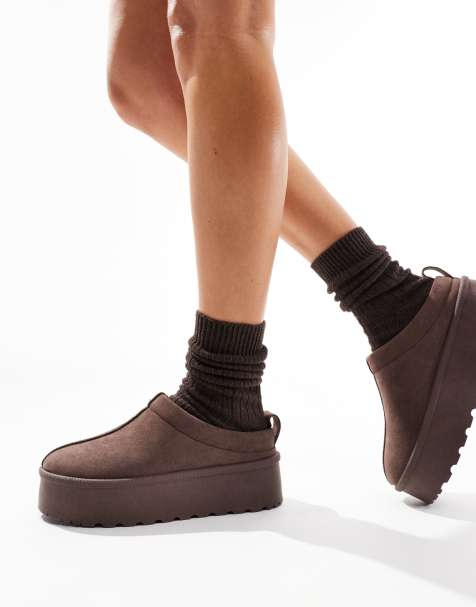 SEQWL - Mocassini flatform senza lacci color cioccolato - view 1