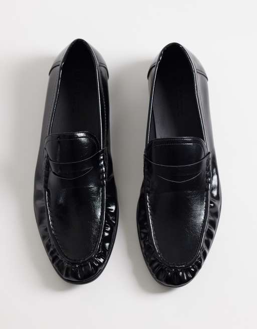 SEQWL mocassins froncés raffinés noirs, 4 de 4