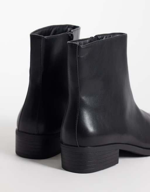 SEQWL Morty square toe boots in black, 4 of 4