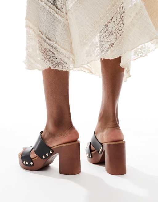 SEQWL mule sandals in black