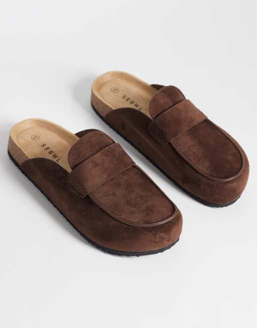 SEQWL mule style mocassin à enfiler Soda en marron chocolat, 2 de 4